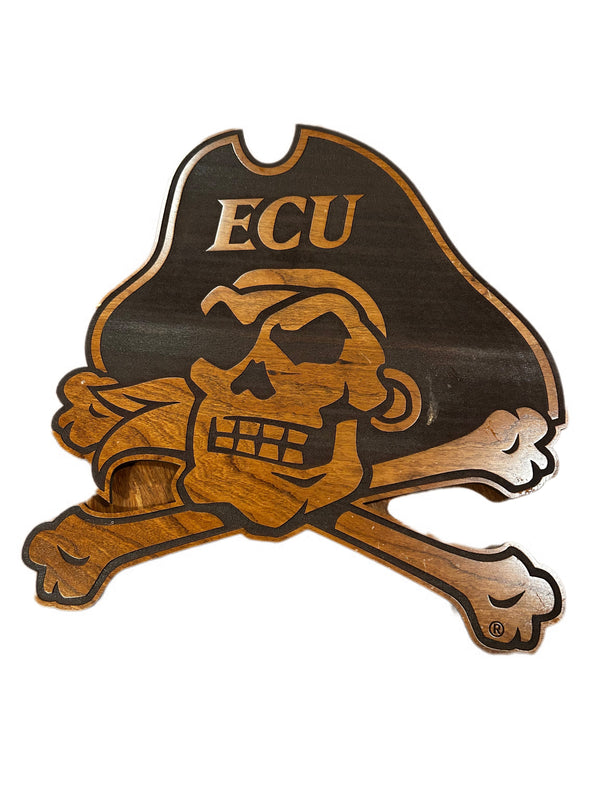 ECU Pirates Wooden Wall Plaque